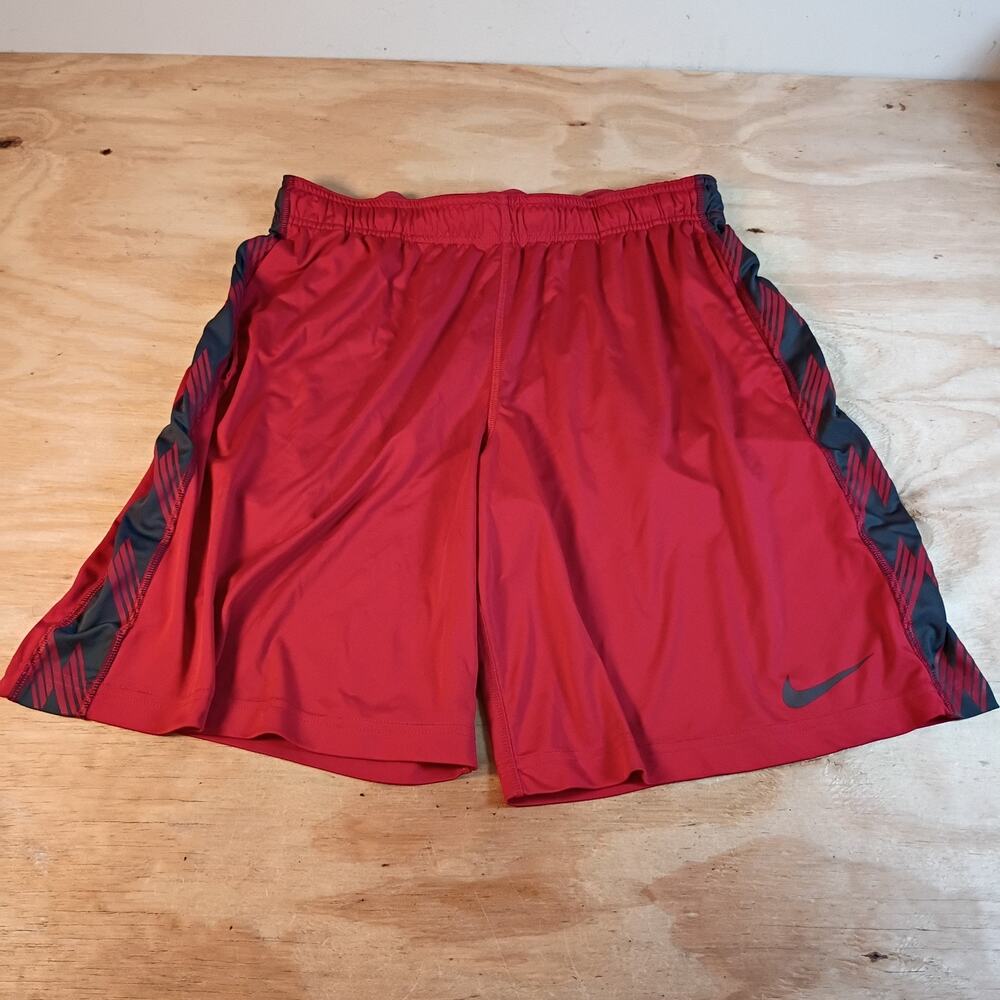 Nike Dri-Fit Men's Shorts Size M Medium Red Athletic Gym Basketball Pockets